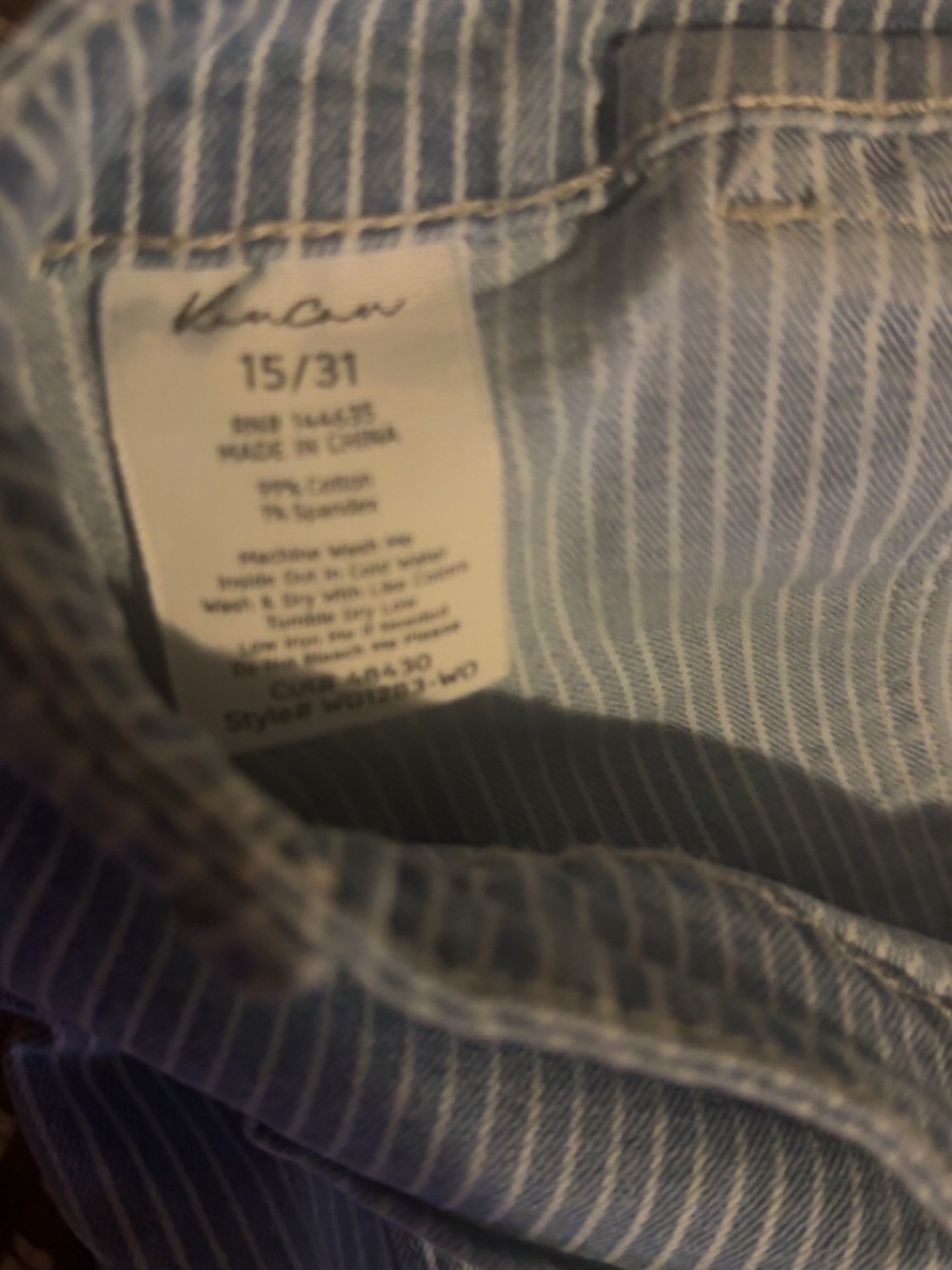 KanCan Light Blue Striped Cargo Jeans - Picture 4 of 4